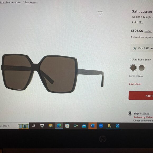 Authentic Gently-Used Black Women's YSL glasses (SL 232 Betty) - Picture 10 of 10